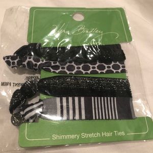 Set of 4 Vera Bradley Shimmery Hair Ties